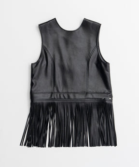 【26AUTUMN PRE-ORDER】Multi-Fringe Vegan Leather Vest