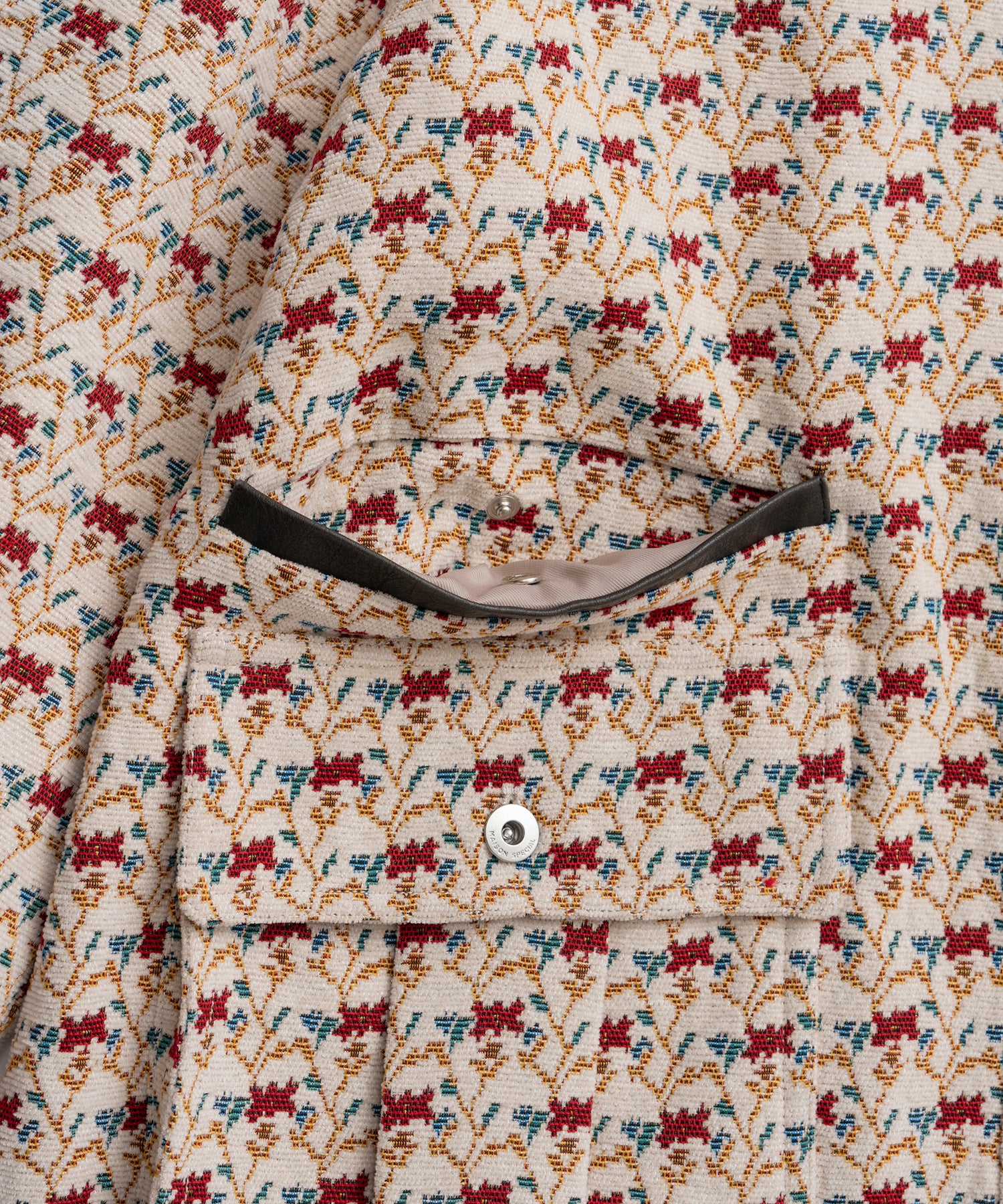 【26AUTUMN PRE-ORDER】Flower Jacquard Utility Jacket