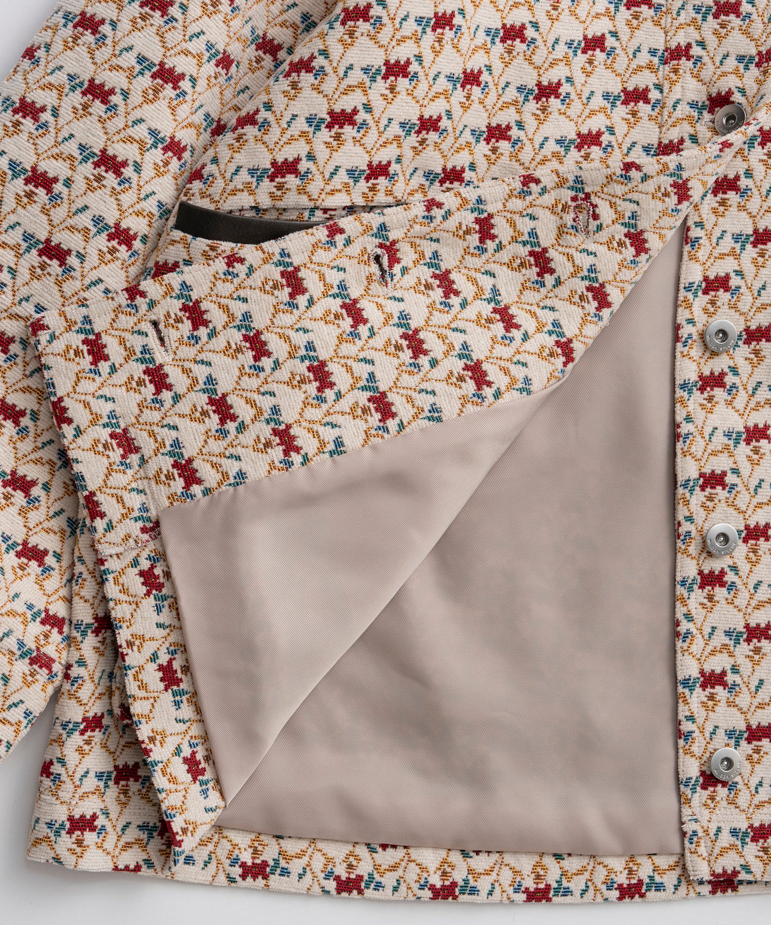 【26AUTUMN PRE-ORDER】Flower Jacquard Utility Jacket
