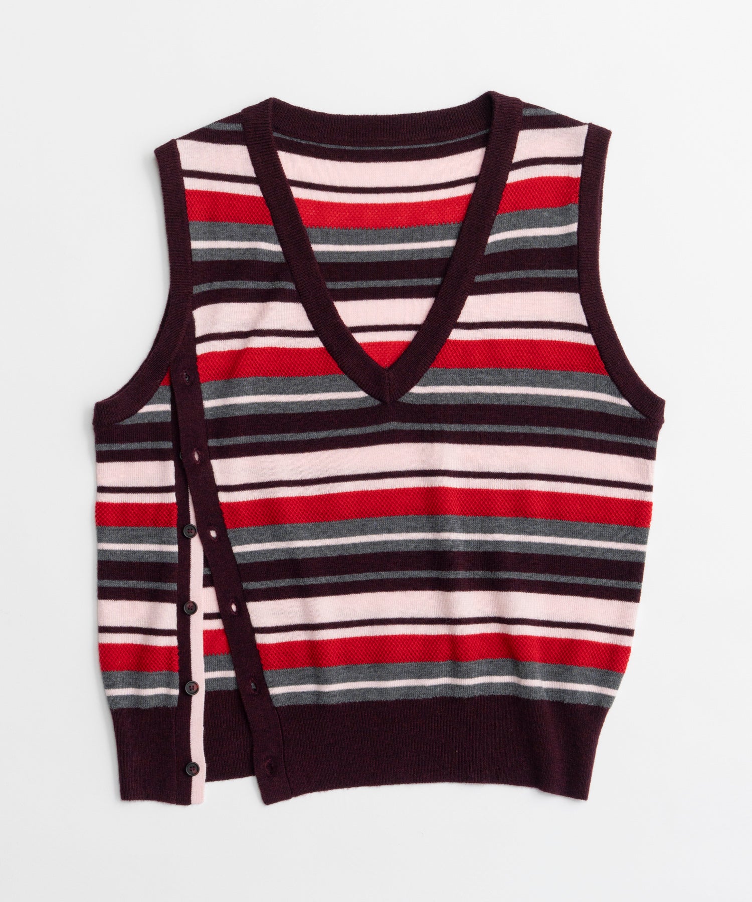 【26AUTUMN PRE-ORDER】Multi-Border Knit Vest