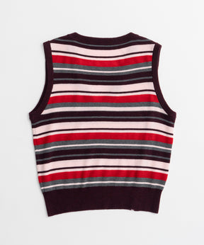 【26AUTUMN PRE-ORDER】Multi-Border Knit Vest