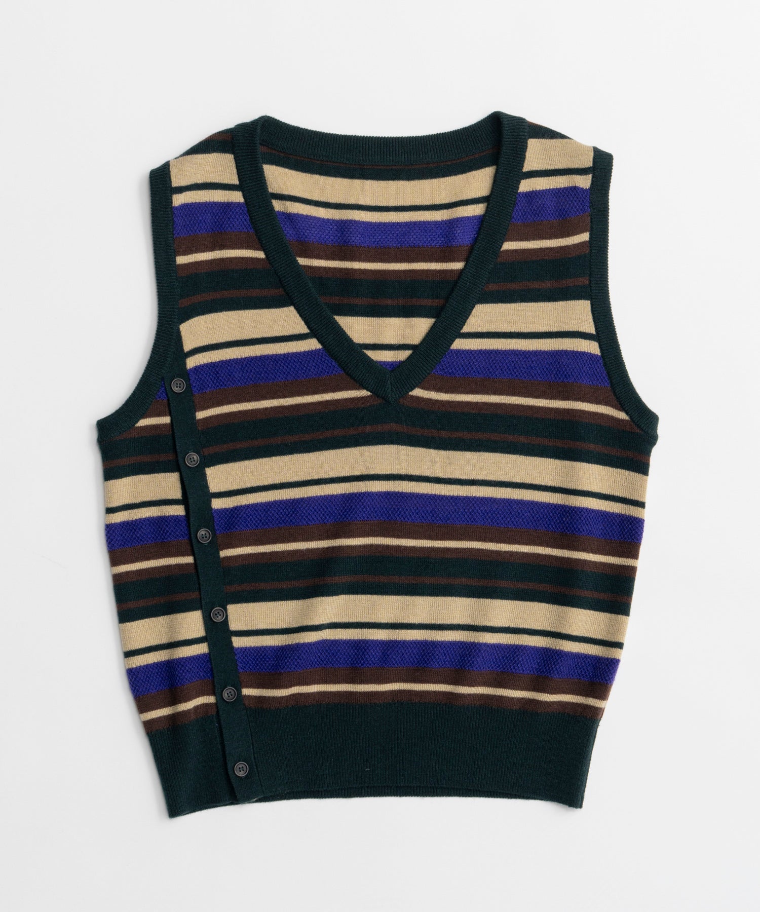 【26AUTUMN PRE-ORDER】Multi-Border Knit Vest
