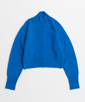 【26AUTUMN PRE-ORDER】Raccoon Blend Stand Collar Cardigan