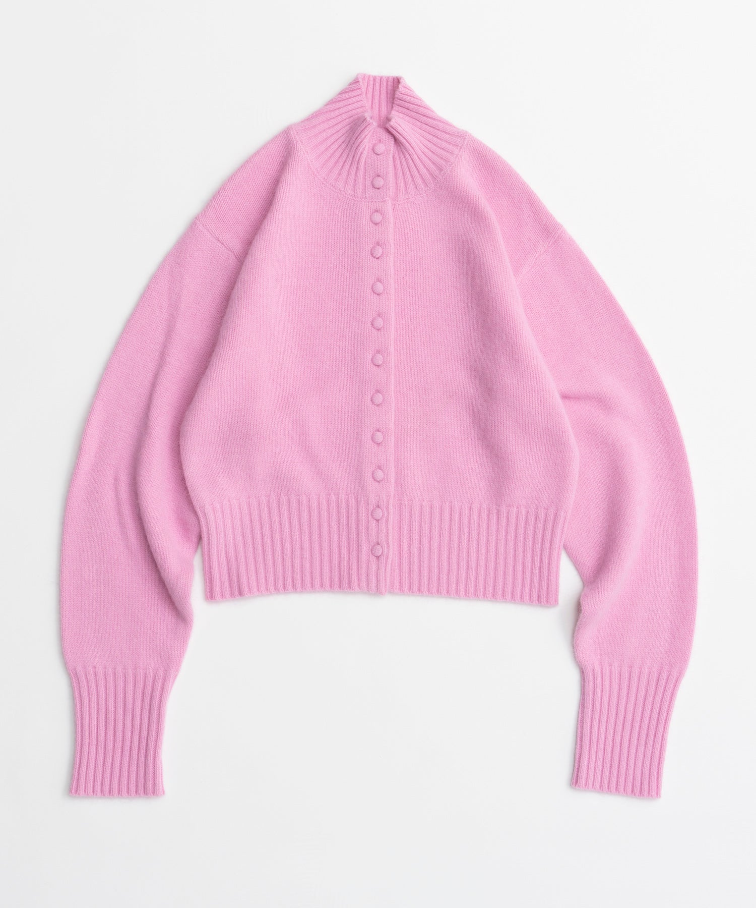 【26AUTUMN PRE-ORDER】Raccoon Blend Stand Collar Cardigan