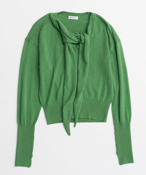 【26AUTUMN PRE-ORDER】Scarf Knit Top