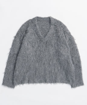 [25winter preoder] Long Shaggy V-Neck 니트