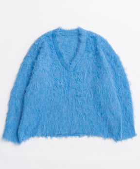 [25winter preoder] Long Shaggy V-Neck 니트