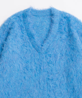 [25winter preoder] Long Shaggy V-Neck 니트