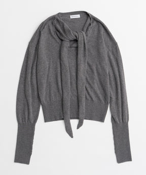 【26AUTUMN PRE-ORDER】Scarf Knit Top