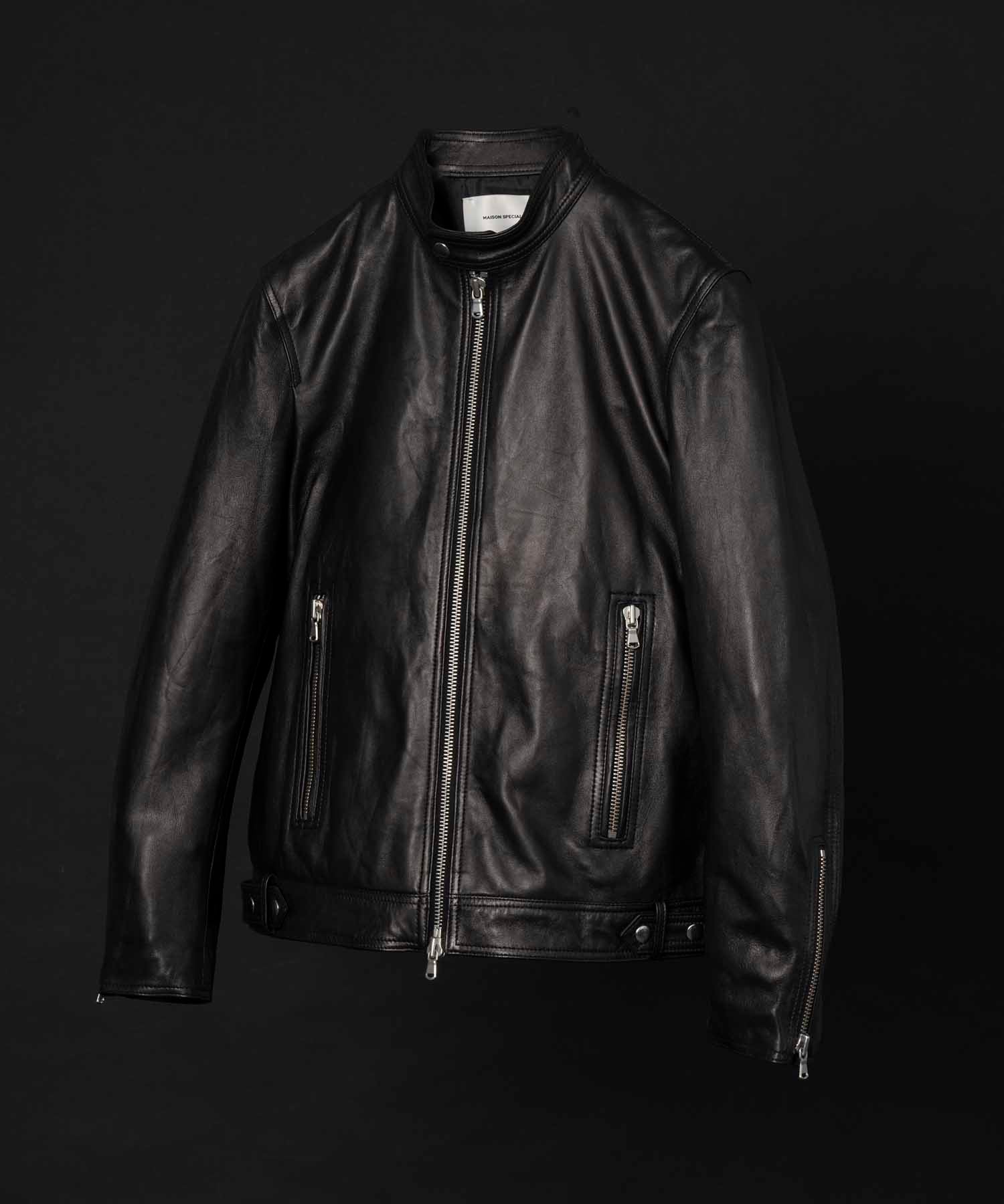 Dress-Fit Sheep Leather Single Rider Jacket