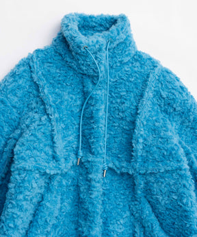 [25WINTER PRE-ORDER] Cut Off High Neck Boa Coat