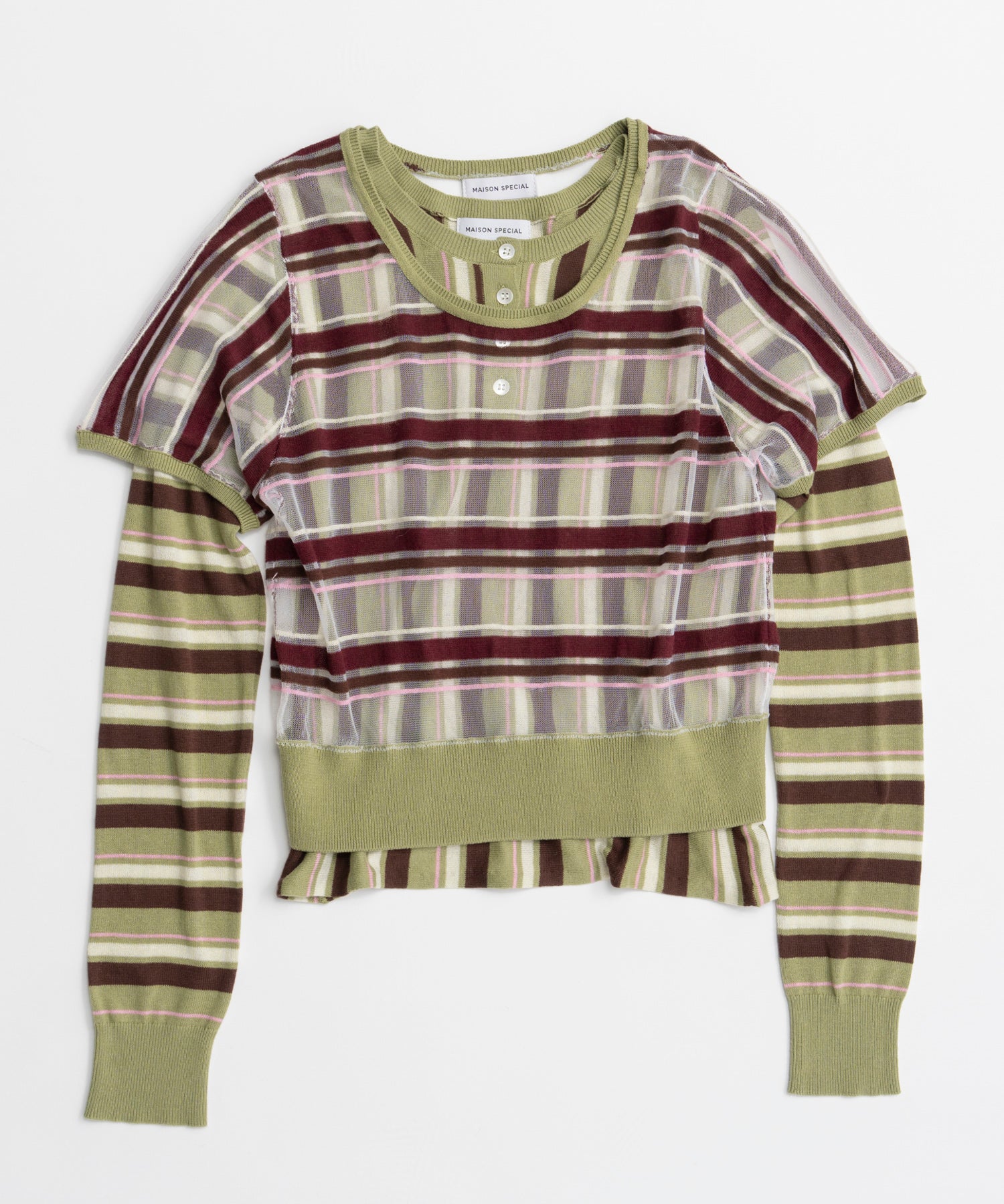 【26AUTUMN PRE-ORDER】Layered Check-Like Knit