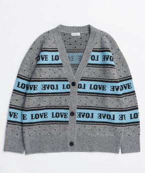 [25WINTER PRE-ORDER] LOVE Jacquard Cardigan