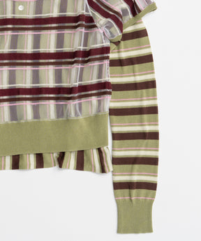 【26AUTUMN PRE-ORDER】Layered Check-Like Knit