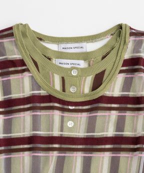 【26AUTUMN PRE-ORDER】Layered Check-Like Knit