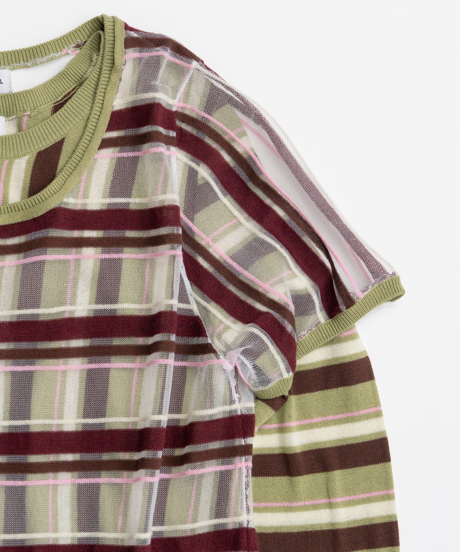 【26AUTUMN PRE-ORDER】Layered Check-Like Knit