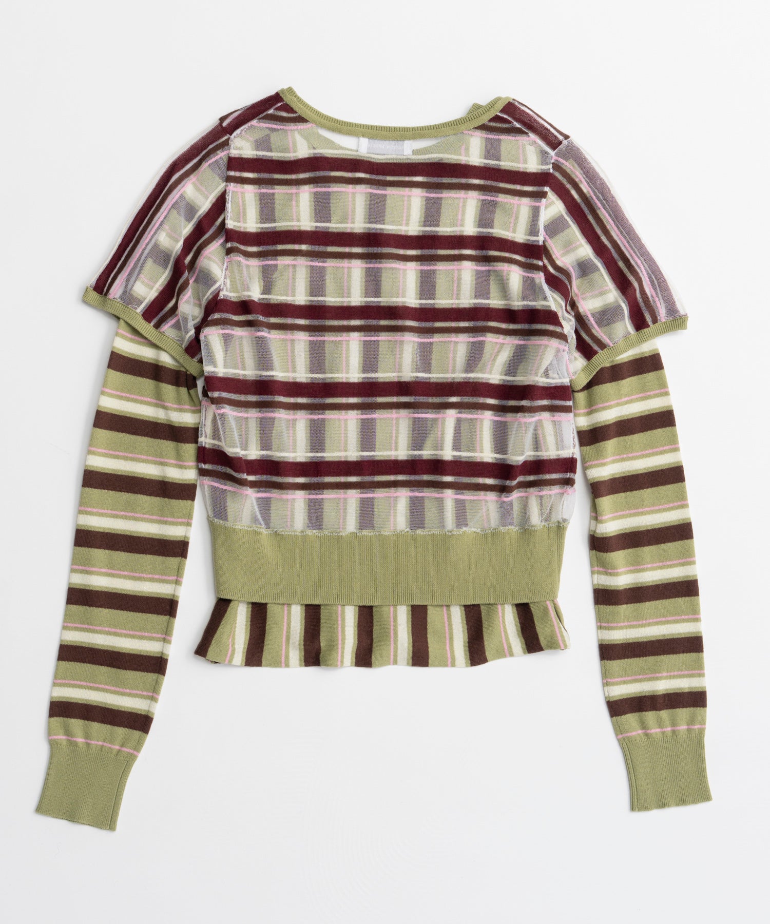 【26AUTUMN PRE-ORDER】Layered Check-Like Knit