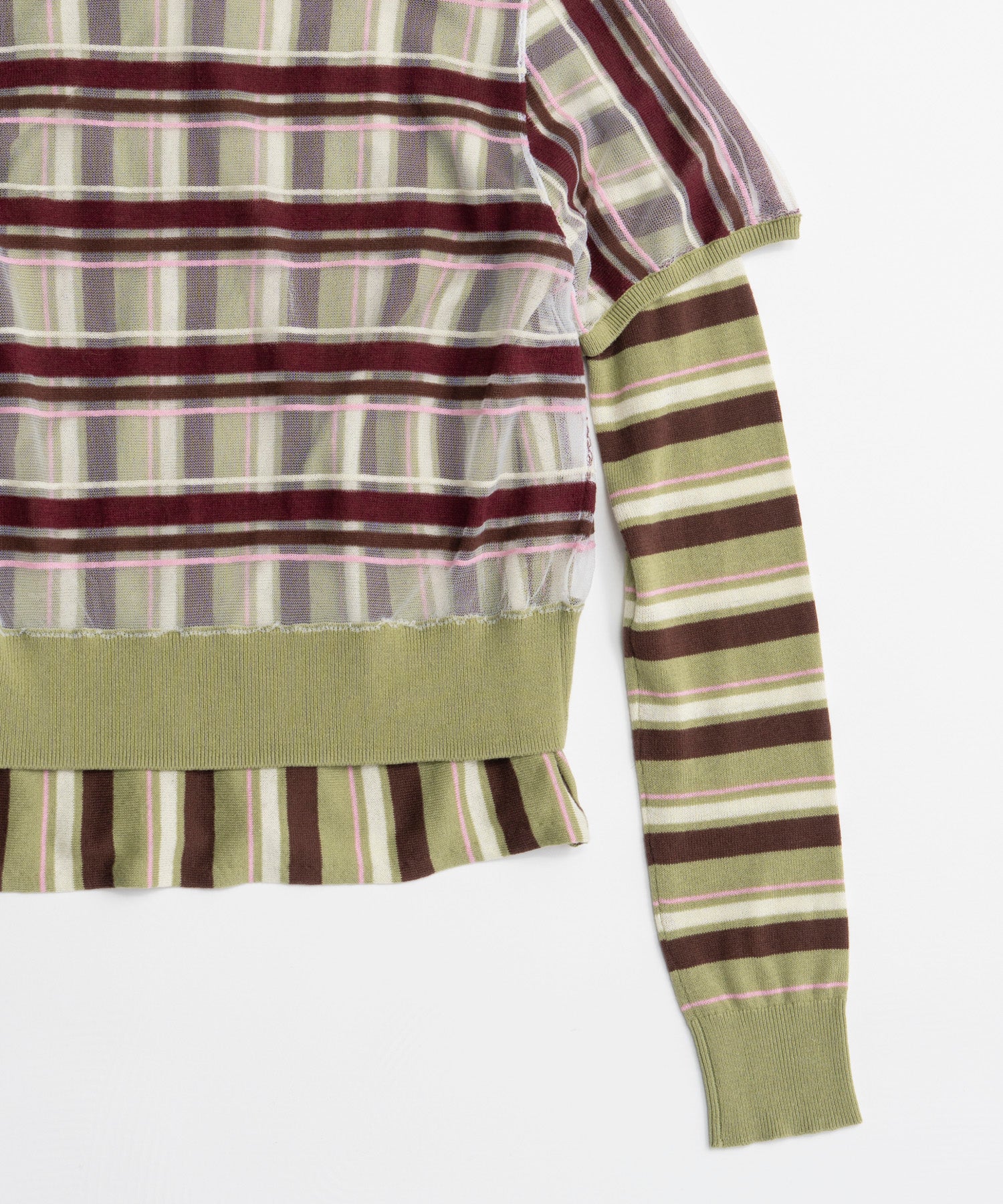 【26AUTUMN PRE-ORDER】Layered Check-Like Knit