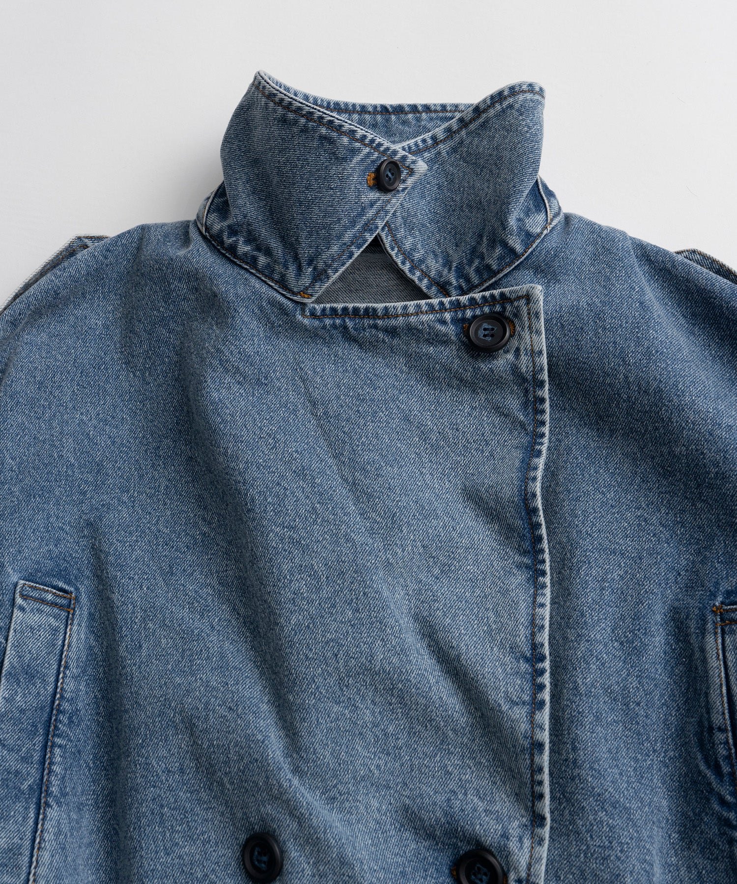 【26AUTUMN PRE-ORDER】Denim Short Trench Coat