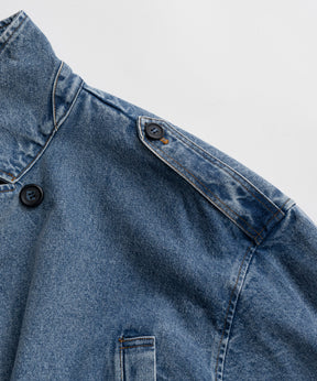 【26AUTUMN PRE-ORDER】Denim Short Trench Coat