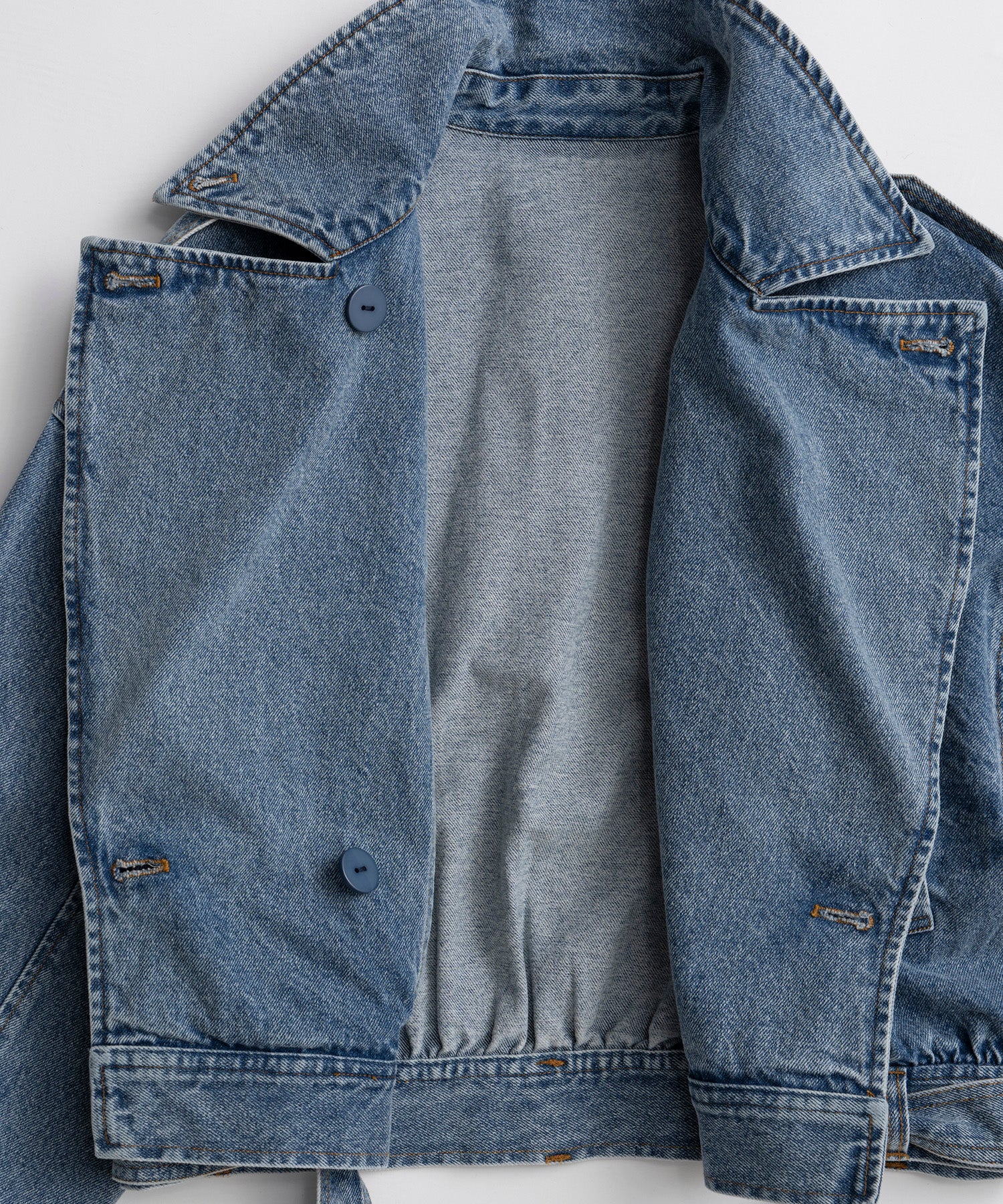 【26AUTUMN PRE-ORDER】Denim Short Trench Coat