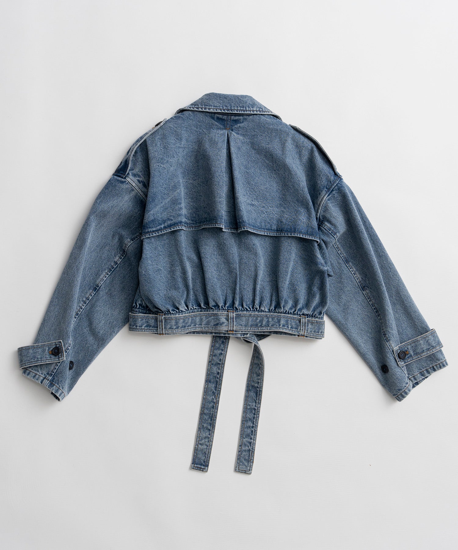 【26AUTUMN PRE-ORDER】Denim Short Trench Coat