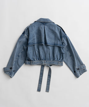 【26AUTUMN PRE-ORDER】Denim Short Trench Coat