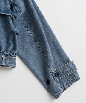 【26AUTUMN PRE-ORDER】Denim Short Trench Coat