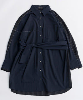[25AUTUMN PRE-ORDER] Hand Stitch Shirt Dress