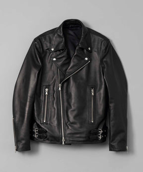 Dress-Fit Sheep Leather Double Rider Jacket