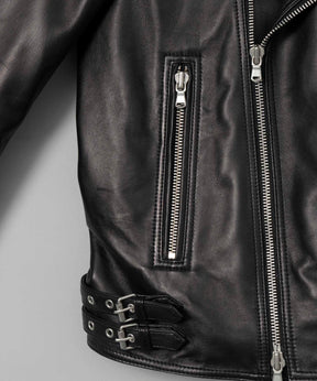 Dress-Fit Sheep Leather Double Rider Jacket