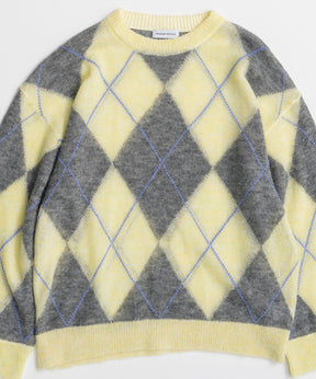 【26AUTUMN PRE-ORDER】Oversized Argyle Knit