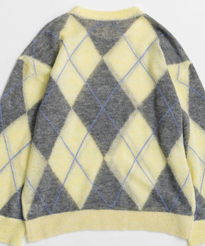 【26AUTUMN PRE-ORDER】Oversized Argyle Knit