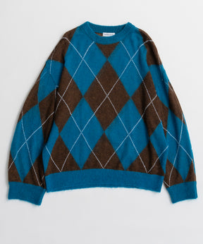【26AUTUMN PRE-ORDER】Oversized Argyle Knit
