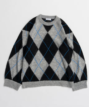 【26AUTUMN PRE-ORDER】Oversized Argyle Knit