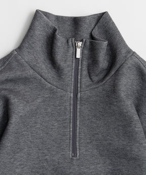 【26AUTUMN PRE-ORDER】Feather Hem Half-Zip Top