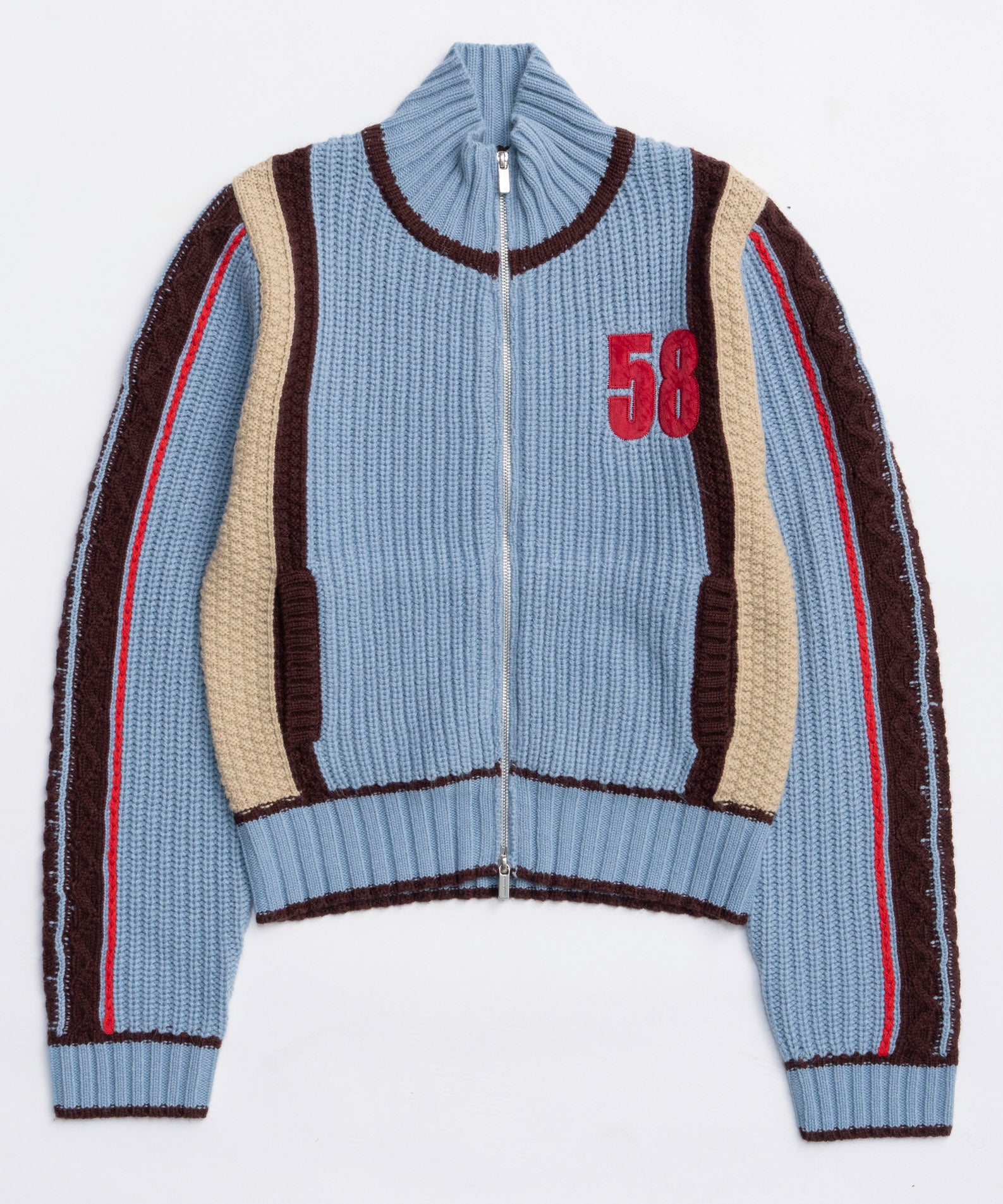 [25winter preoder] 숫자가 높은 넥 지퍼 니트 탑