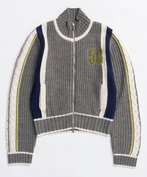 [25winter preoder] 숫자가 높은 넥 지퍼 니트 탑