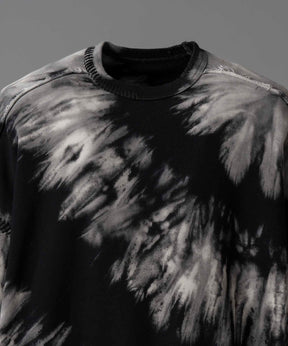 TIE-DYE BLEACH HAND Embroidery Prime-Over Crew Neck Sweat Pullover