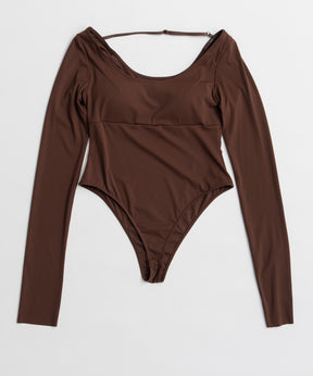 【26AUTUMN PRE-ORDER】Open-Neck Bodysuit