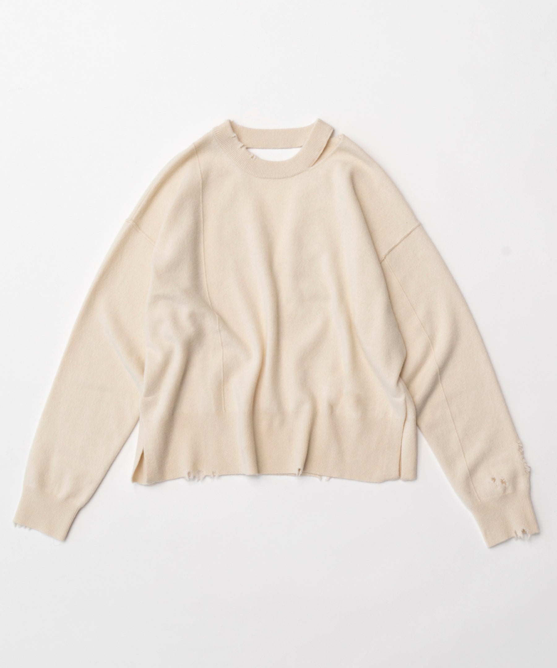 CASHMERE BLEND MERINO WOOL PULLOVER KNIT WEAR