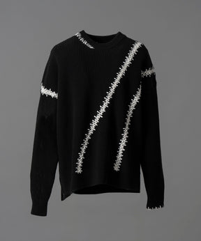 [24AW Pre-Order] Prime-Over Landscape Painting Crew Neck Knit Pullover (Copy)