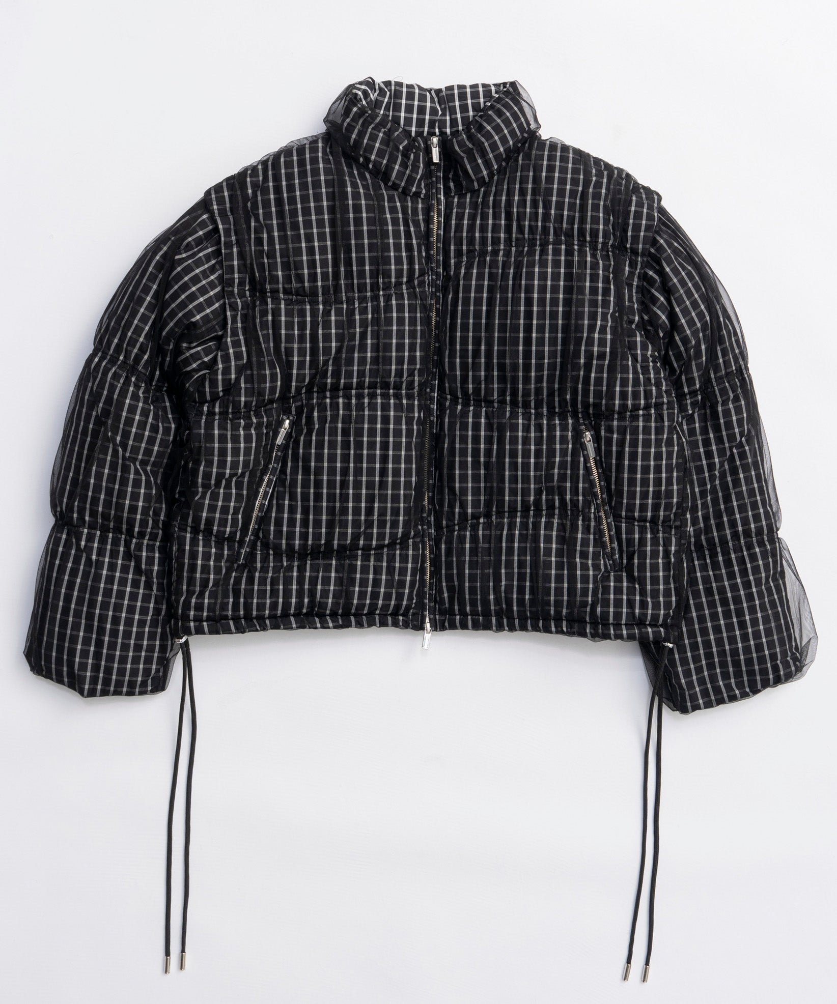 [25winter preoder] Wave Shirring Tulle Puffer Jacket