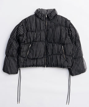 [25winter preoder] Wave Shirring Tulle Puffer Jacket