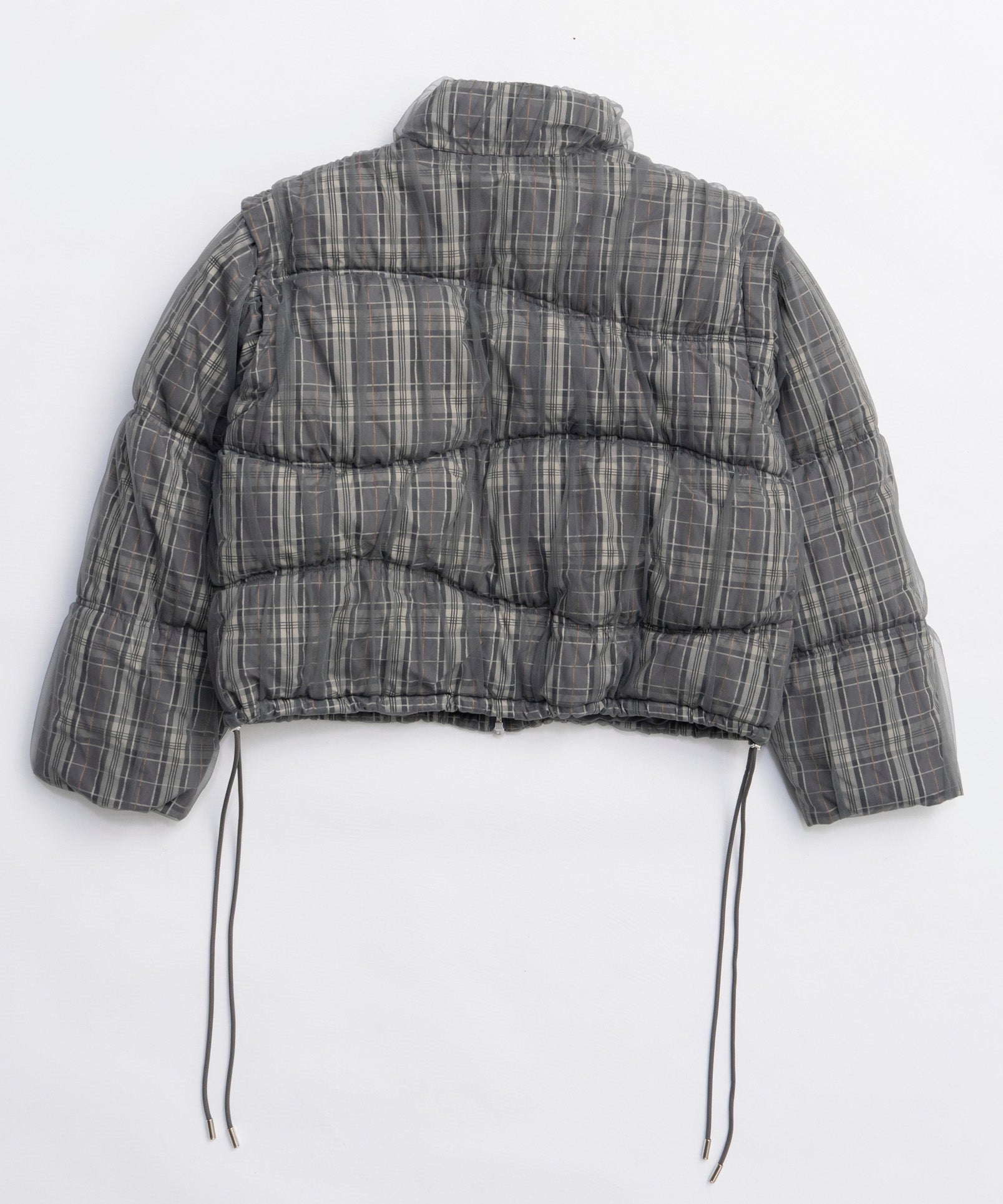[25winter preoder] Wave Shirring Tulle Puffer Jacket
