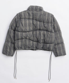 [25winter preoder] Wave Shirring Tulle Puffer Jacket