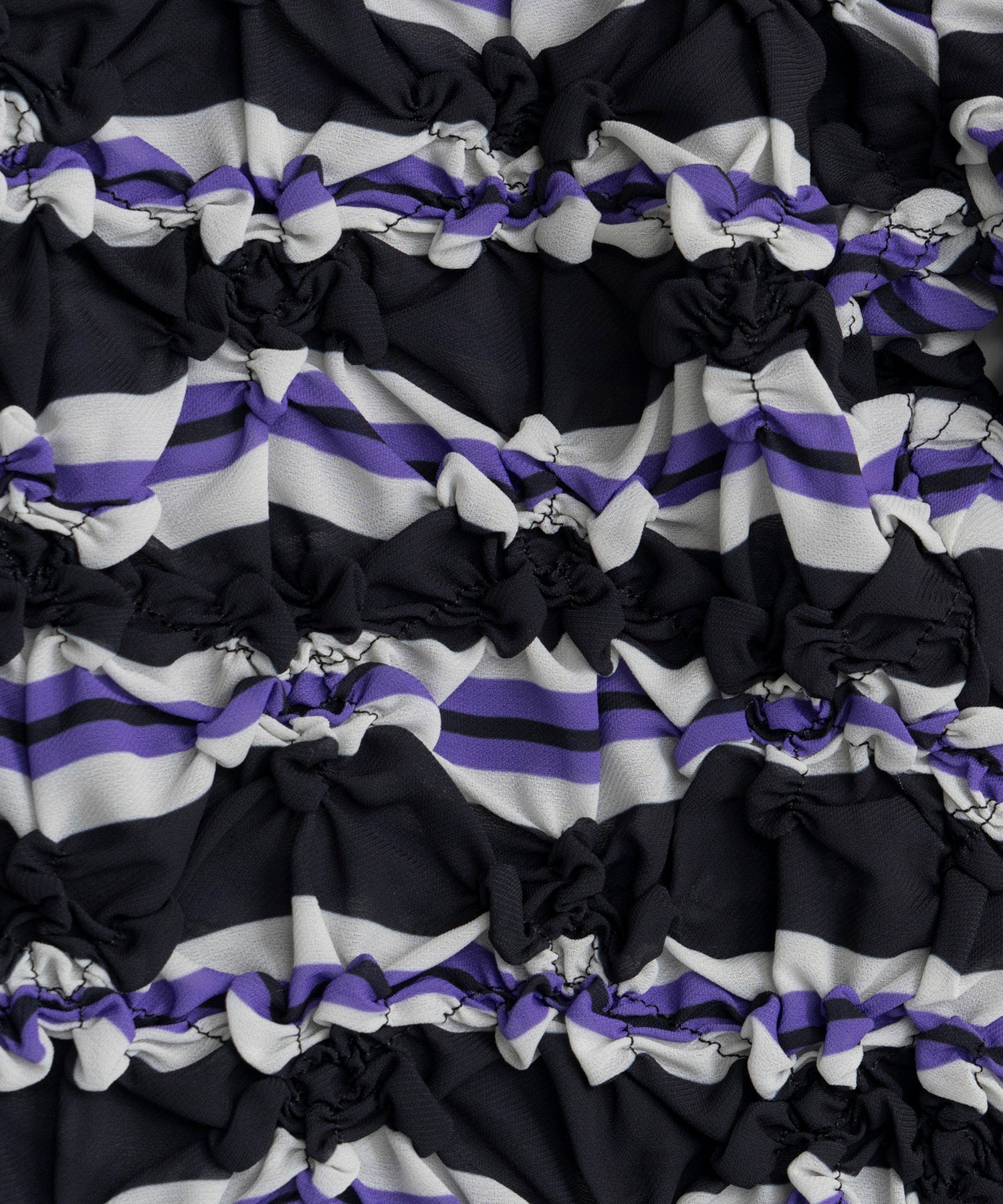 【26AUTUMN PRE-ORDER】Shirring Border Polo Shirt