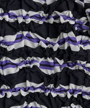 【26AUTUMN PRE-ORDER】Shirring Border Polo Shirt