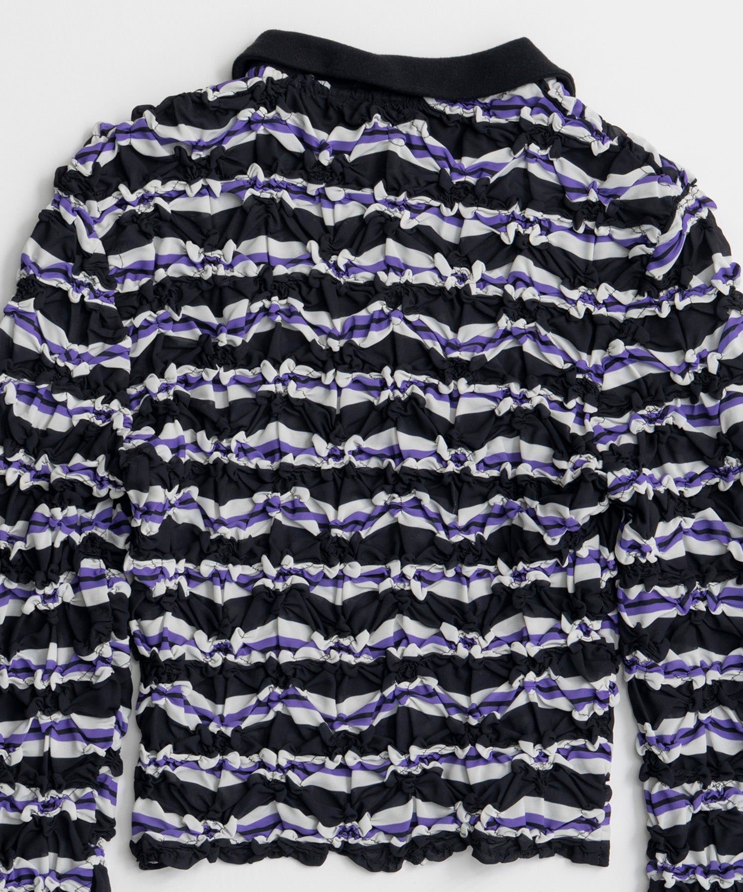 【26AUTUMN PRE-ORDER】Shirring Border Polo Shirt