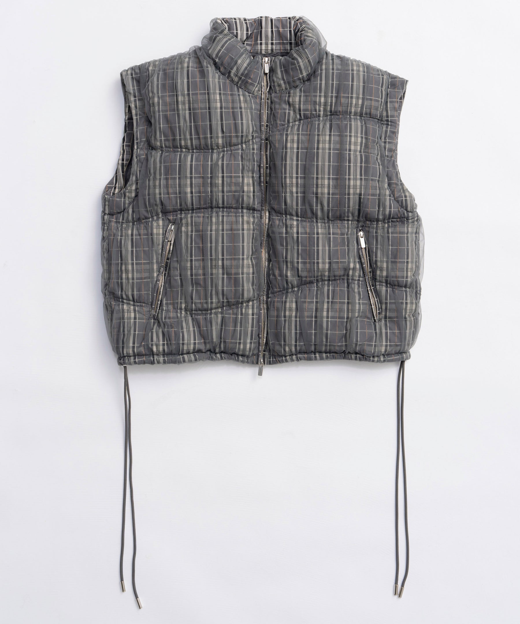 [25winter preoder] Wave Shirring Tulle Puffer Jacket